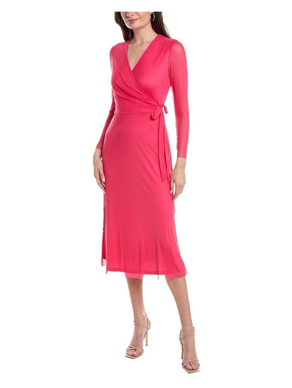 $139 Anne Klein Womens Signature Wrap Peasant Dress,  XL